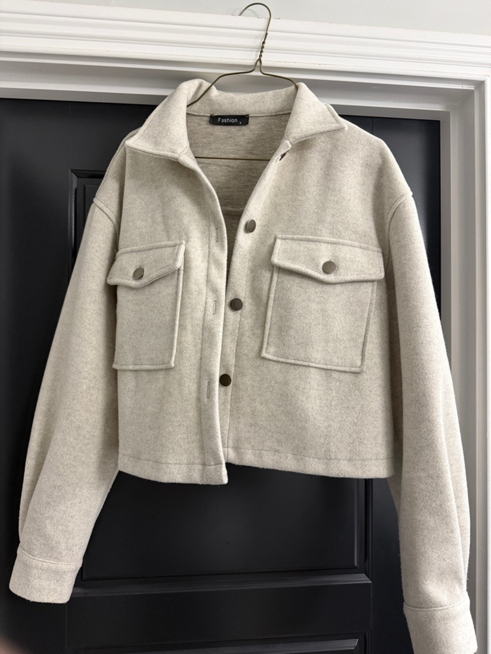 Women's Cream Button-Front Jacket